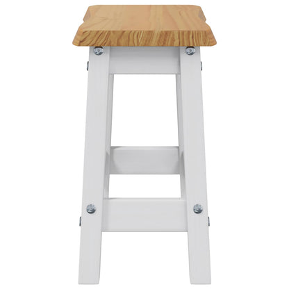 Bar Stool EKAI 2 pcs White 40 x 29 x 45.5 cm Solid Pine Wood