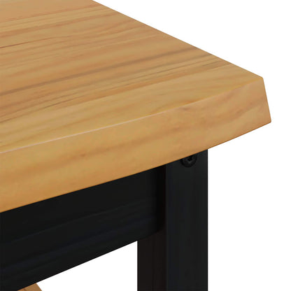 Coffee Table EKAI Black 100 x 60 x 45.5 cm Solid Pine Wood