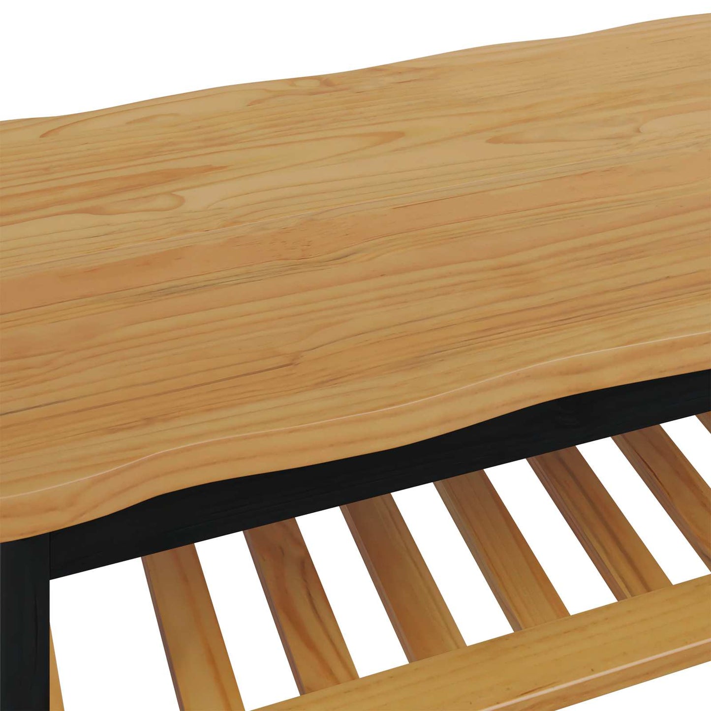 Coffee Table EKAI Black 100 x 60 x 45.5 cm Solid Pine Wood