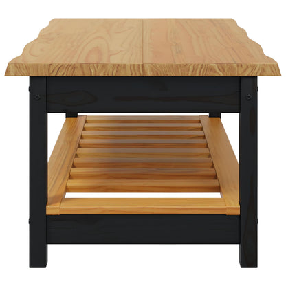 Coffee Table EKAI Black 100 x 60 x 45.5 cm Solid Pine Wood