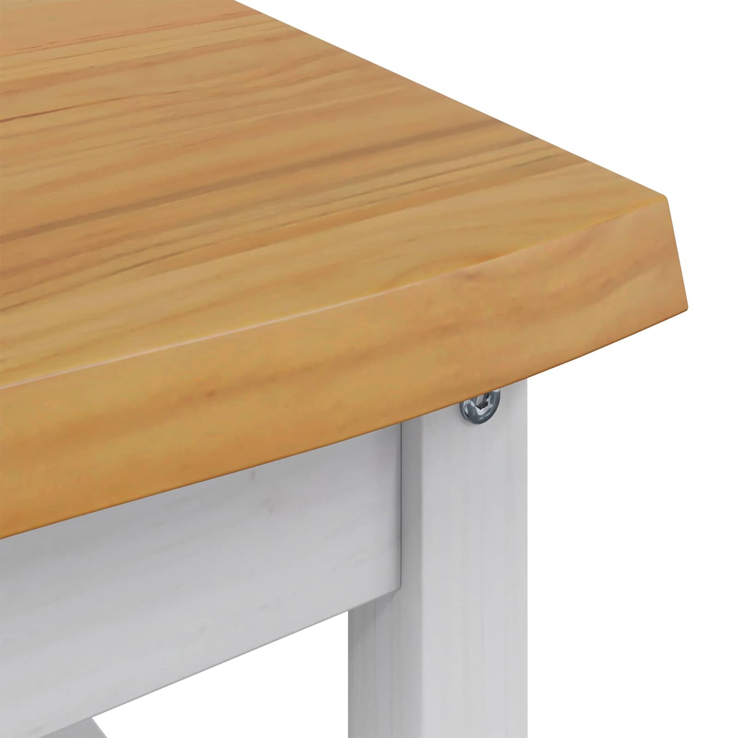 Coffee Table EKAI White 100 x 60 x 45.5 cm Solid Pine Wood