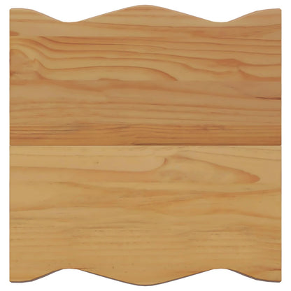 Side Table EKAI White 50 x 50 x 45.5 cm Solid Pine Wood