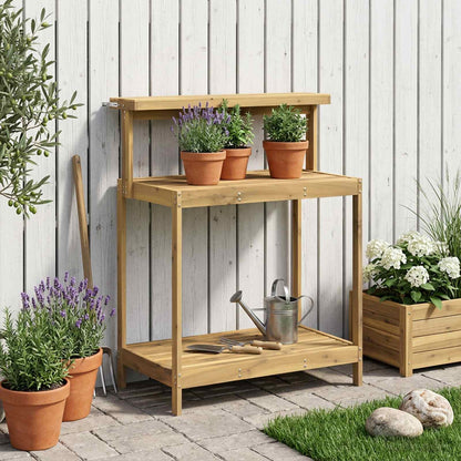 Outdoor Potting Bench 86.5 x 48.5 x 106 cm Solid Acacia Wood