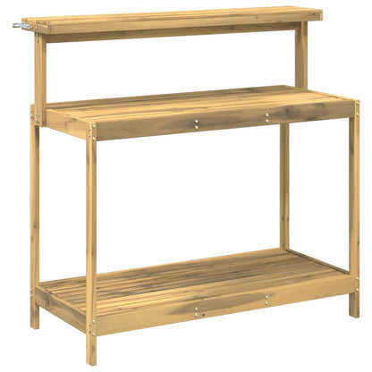 Outdoor Potting Bench 111.5 x 48.5 x 107 cm Solid Acacia Wood