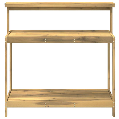 Outdoor Potting Bench 111.5 x 48.5 x 107 cm Solid Acacia Wood