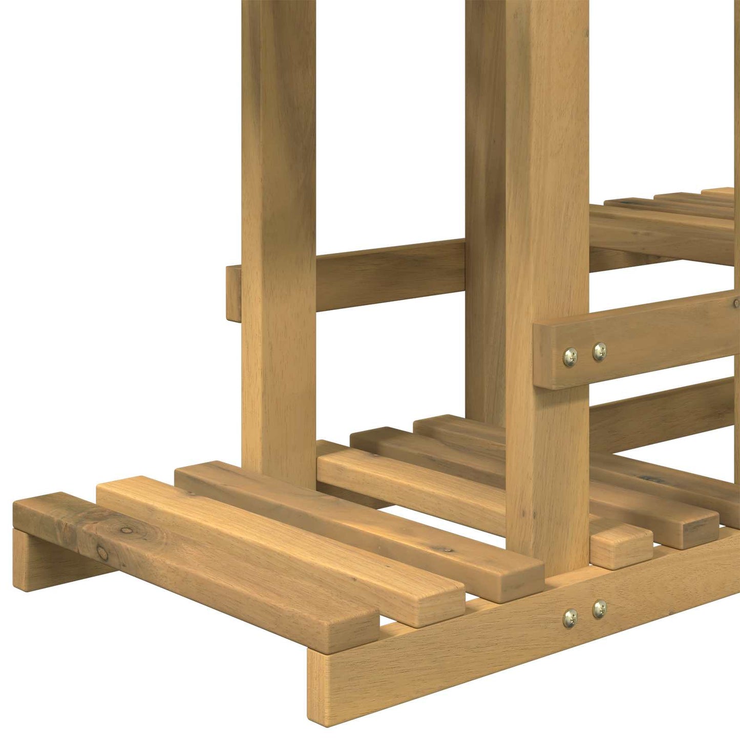 Plant Stand White 118 x 25 x 96.5 cm Solid Acacia Wood