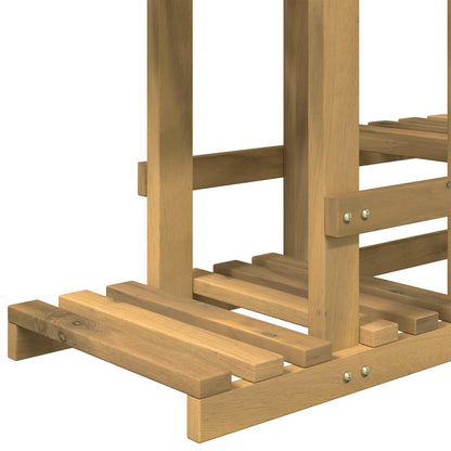 Plant Stand White 118 x 25 x 96.5 cm Solid Acacia Wood
