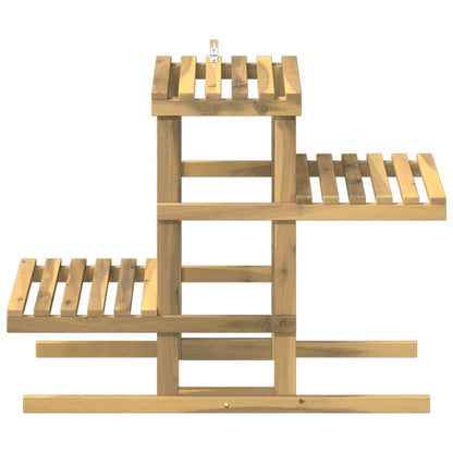Plant Stand White 82 x 36 x 60 cm Solid Acacia Wood