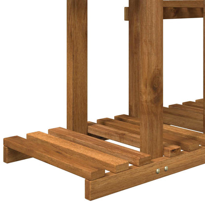 Plant Stand Natural 123 x 25 x 114.5 cm Solid Acacia Wood