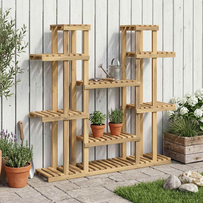 Plant Stand White 123 x 25 x 114.5 cm Solid Acacia Wood