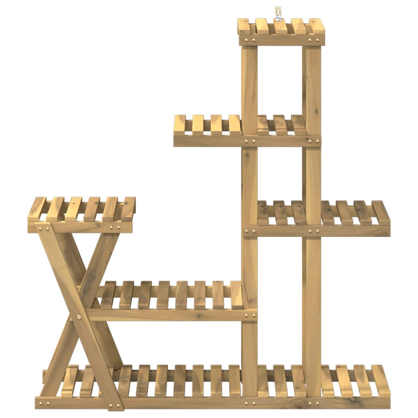 Plant Stand White 95 x 25 x 101.5 cm Solid Acacia Wood