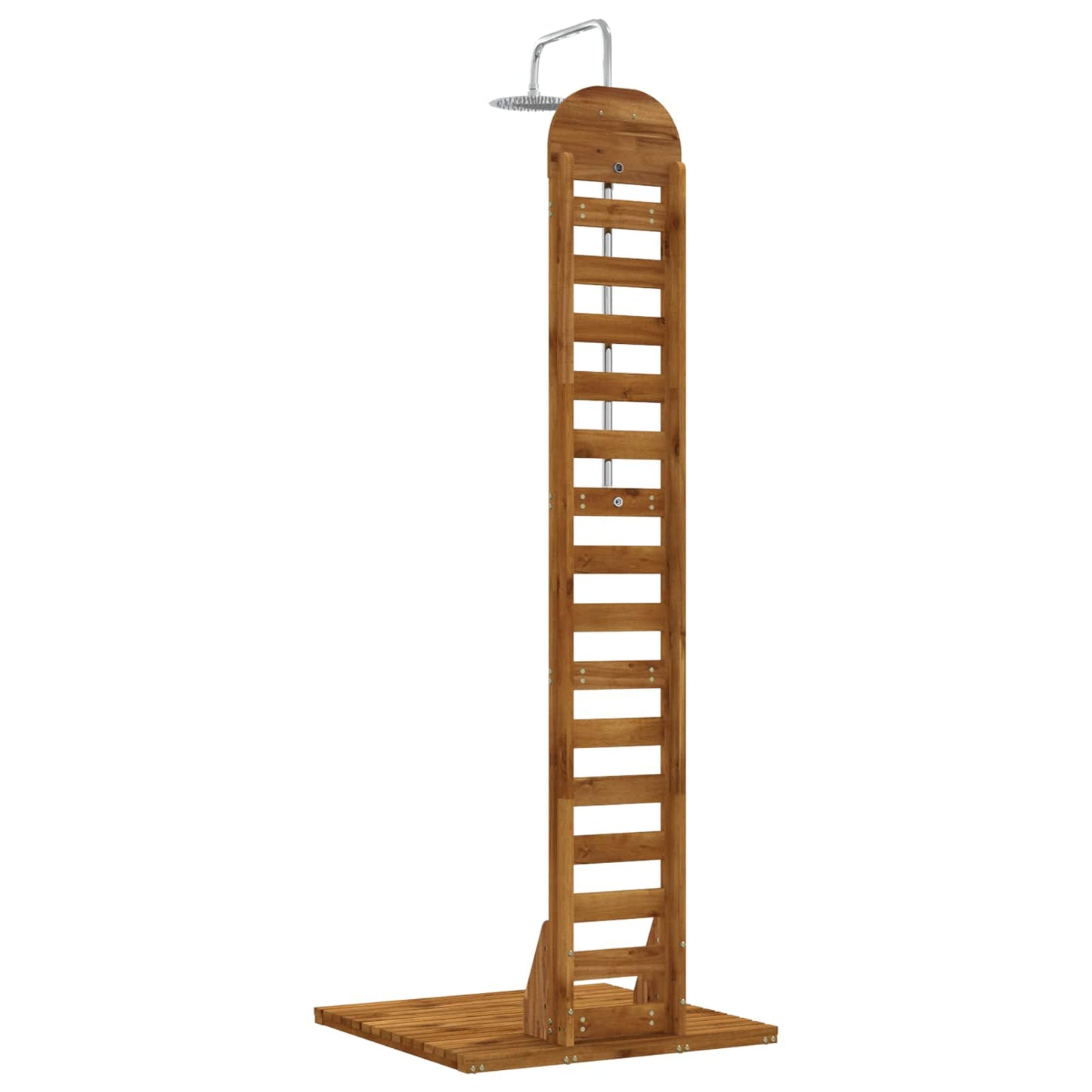 Outdoor Shower 225 cm Solid Acacia Wood and Stainless Steel