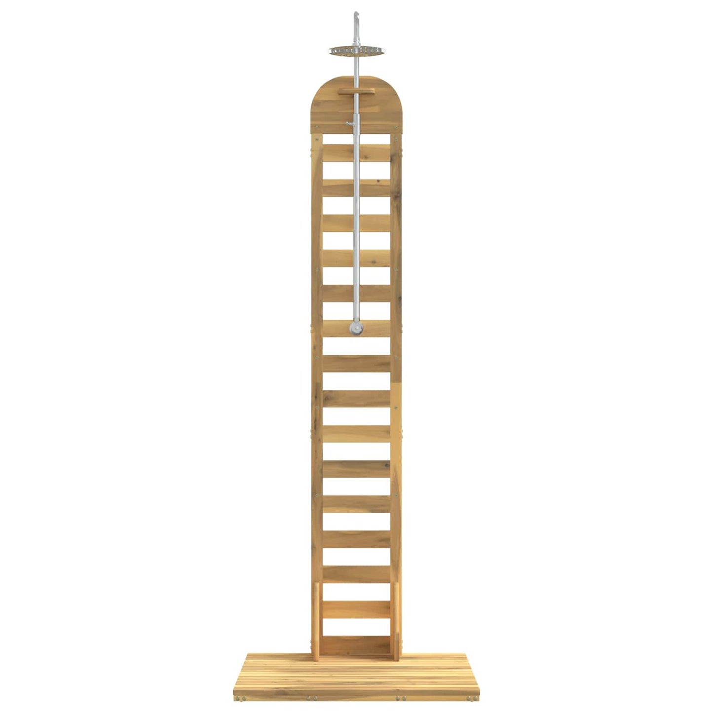 Outdoor Shower 225 cm Solid Acacia Wood and Stainless Steel