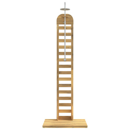Outdoor Shower 225 cm Solid Acacia Wood and Stainless Steel