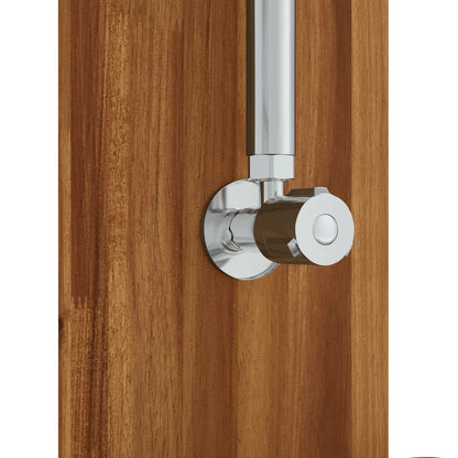 Outdoor Shower 217 cm Solid Acacia Wood and Stainless Steel