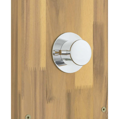 Outdoor Shower 219 cm Solid Acacia Wood and Stainless Steel
