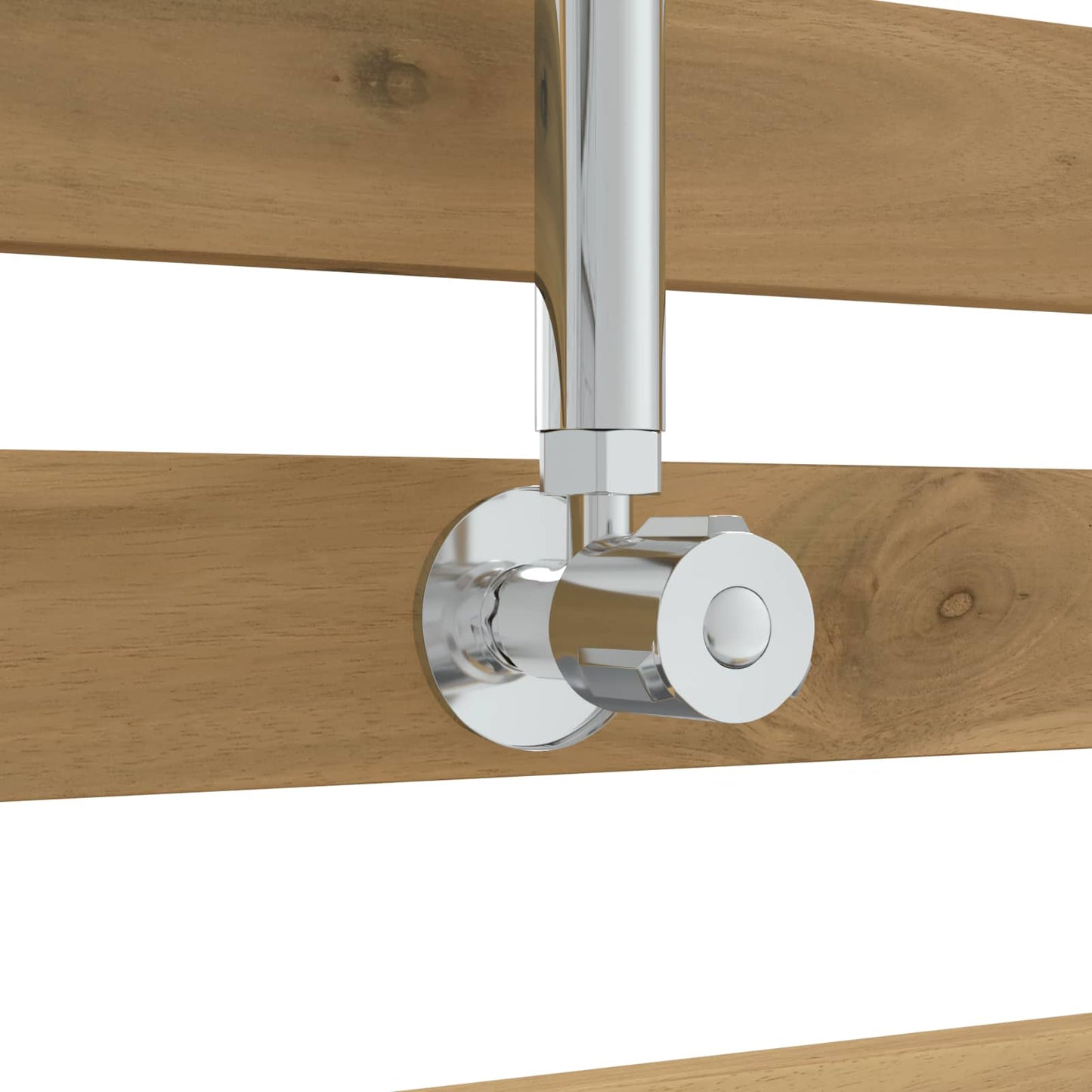 Outdoor Shower 205.5 cm Solid Acacia Wood and Stainless Steel