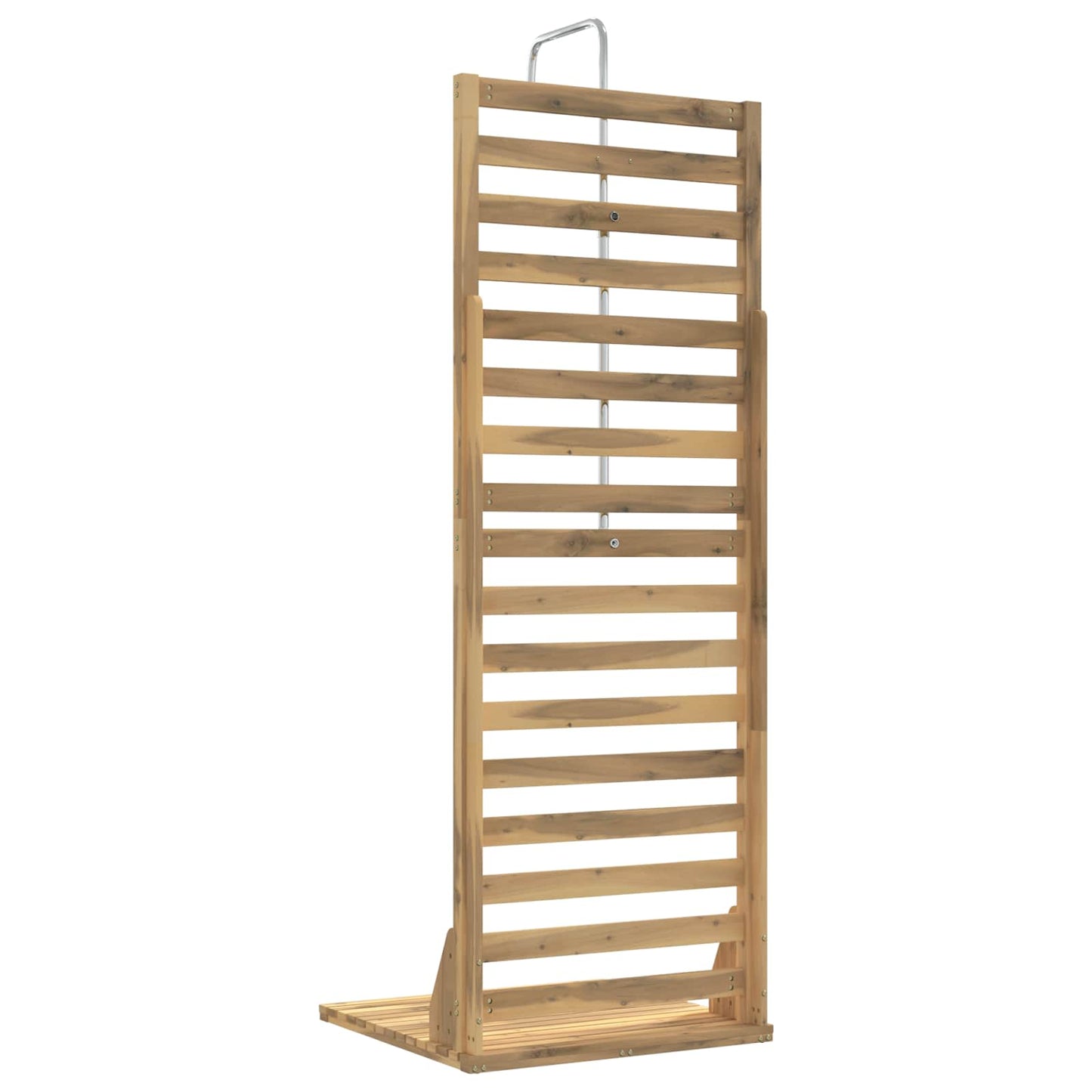 Outdoor Shower 205.5 cm Solid Acacia Wood and Stainless Steel