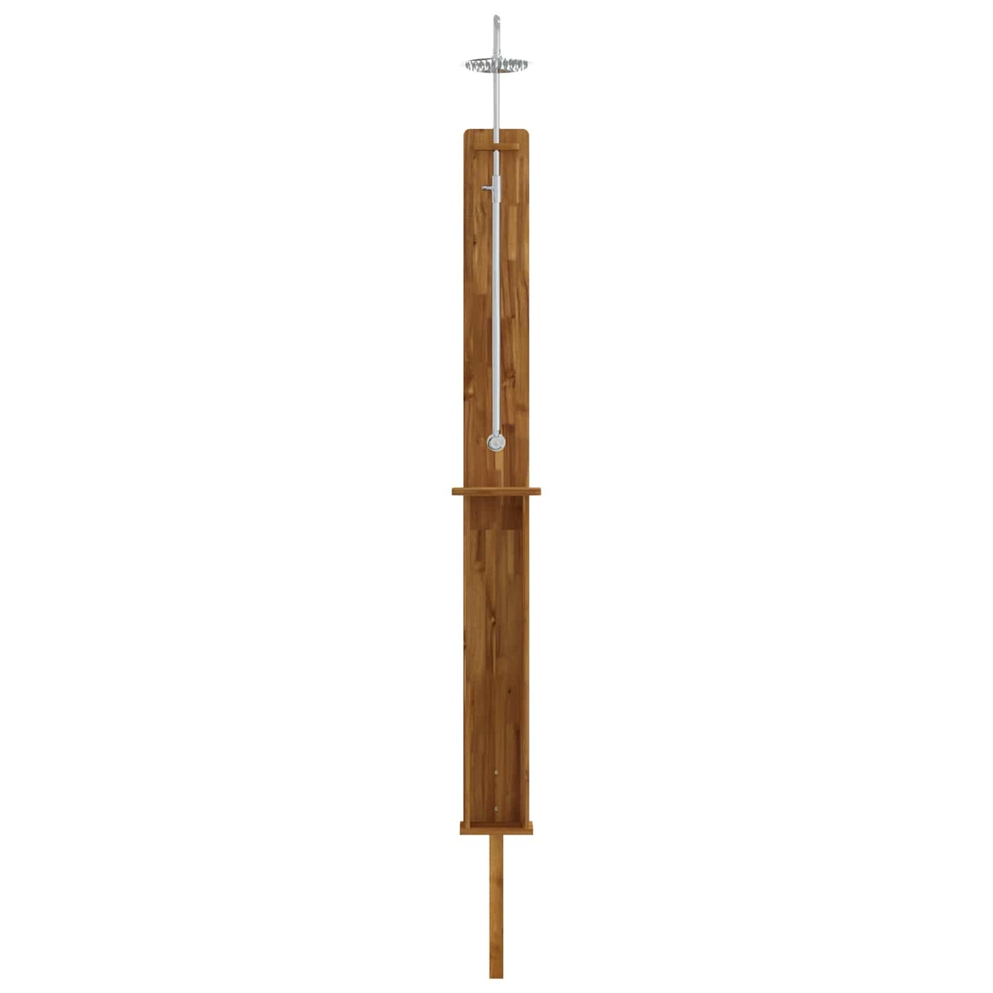 Outdoor Shower 257 cm Solid Acacia Wood and Stainless Steel