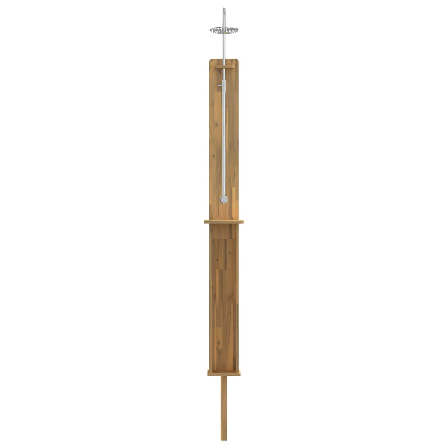 Outdoor Shower 257 cm Solid Acacia Wood and Stainless Steel