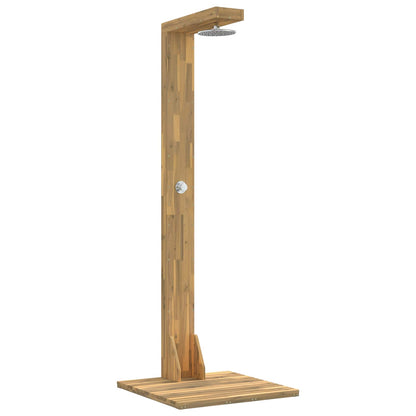 Outdoor Shower 210.5 cm Solid Acacia Wood and Stainless Steel