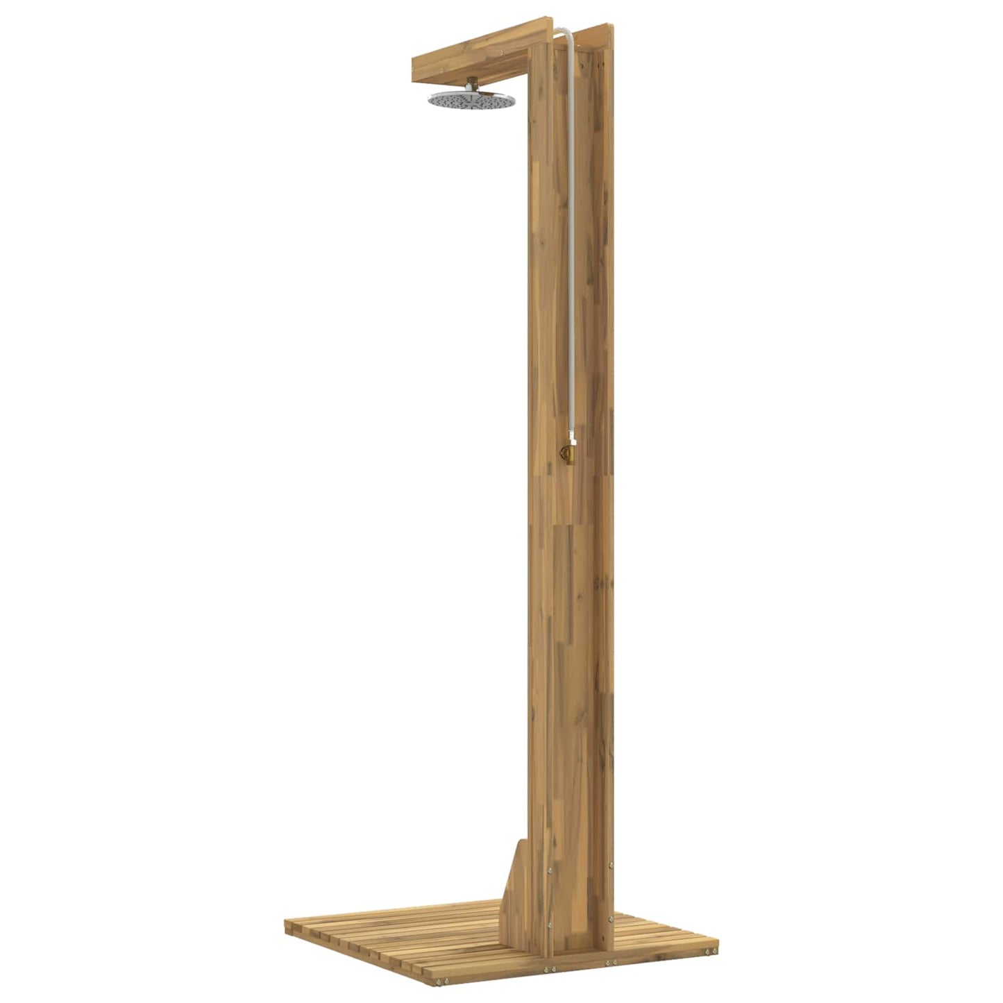 Outdoor Shower 210.5 cm Solid Acacia Wood and Stainless Steel