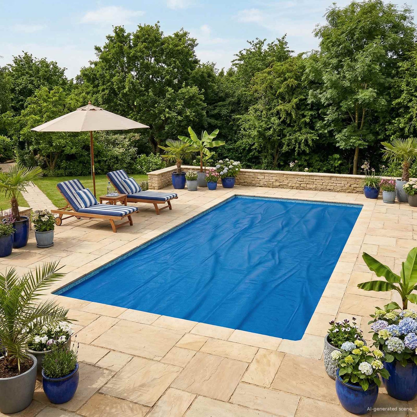 Solar Pool Cover Heavy Quality 800 x 400 cm 200 μm Square PE