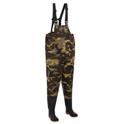 Chest Waders with Boots Size 39 Camouflage