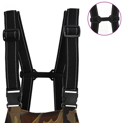 Chest Waders with Boots Size 41 Camouflage