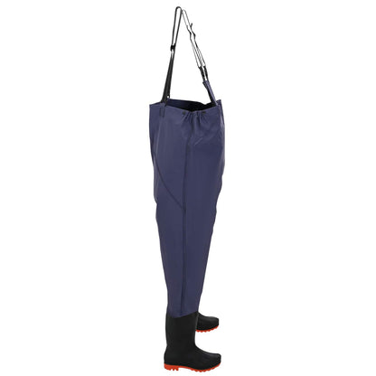 Chest Waders with Boots Size 38 Blue