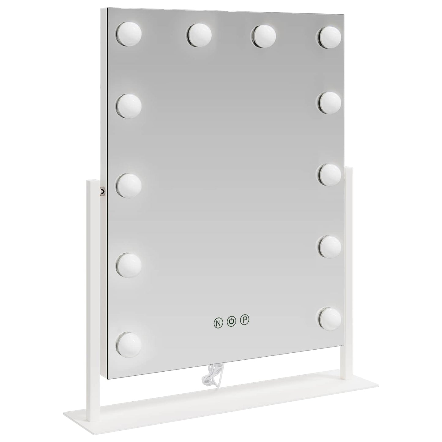 LED Vanity Mirror White 44 x 10 x 53 cm Glass and Steel
