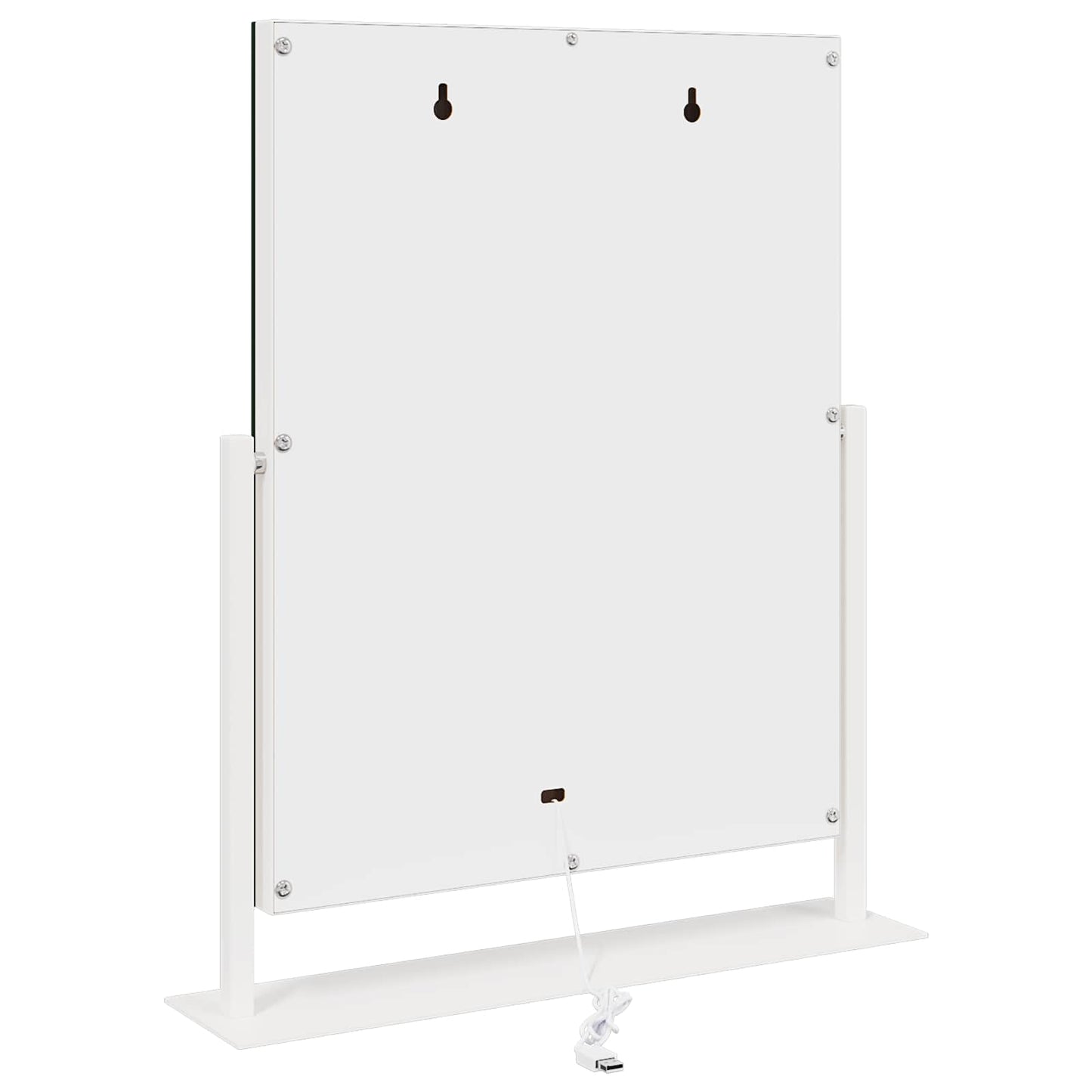 LED Vanity Mirror White 44 x 10 x 53 cm Glass and Steel