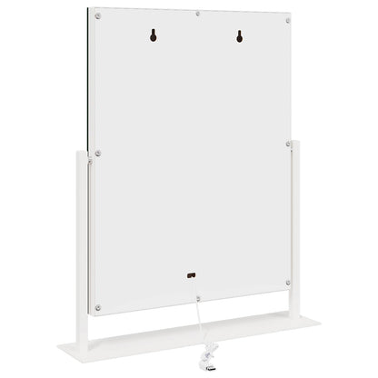 LED Vanity Mirror White 44 x 10 x 53 cm Glass and Steel