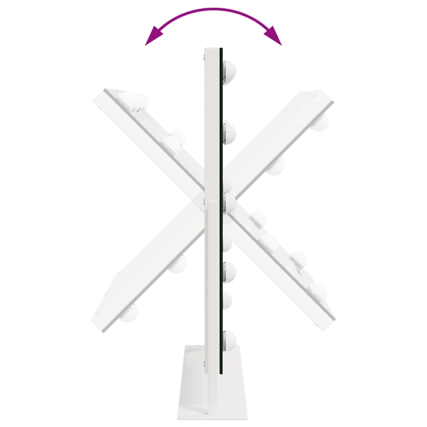 LED Vanity Mirror White 44 x 10 x 53 cm Glass and Steel