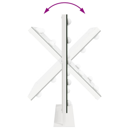 LED Vanity Mirror White 44 x 10 x 53 cm Glass and Steel