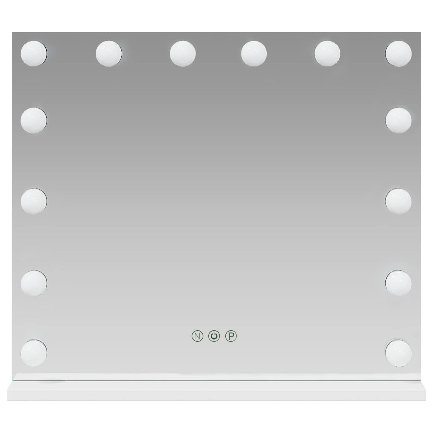 LED Vanity Mirror White 50 x 10 x 44 cm Glass and Steel