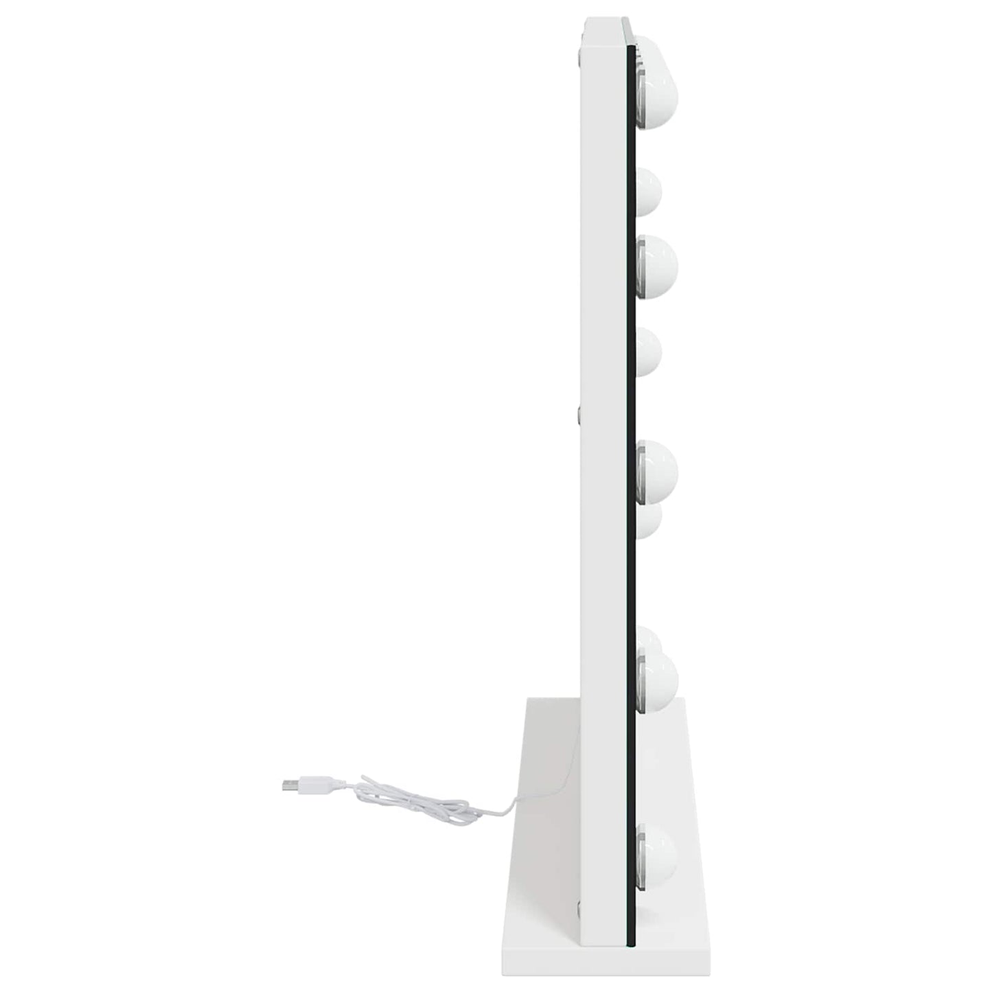 LED Vanity Mirror White 50 x 10 x 44 cm Glass and Steel