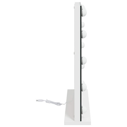 LED Vanity Mirror White 50 x 10 x 44 cm Glass and Steel