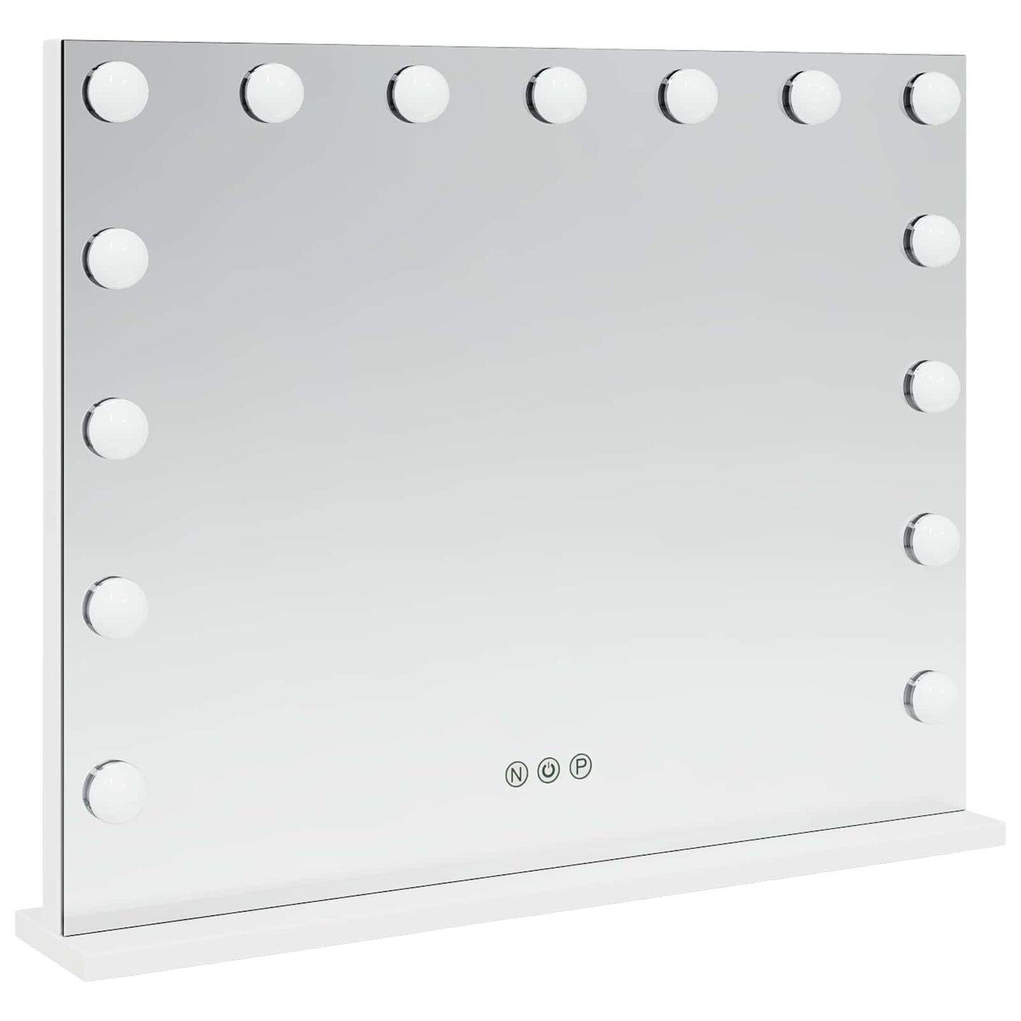 LED Vanity Mirror White 58 x 10 x 47 cm Glass and Steel