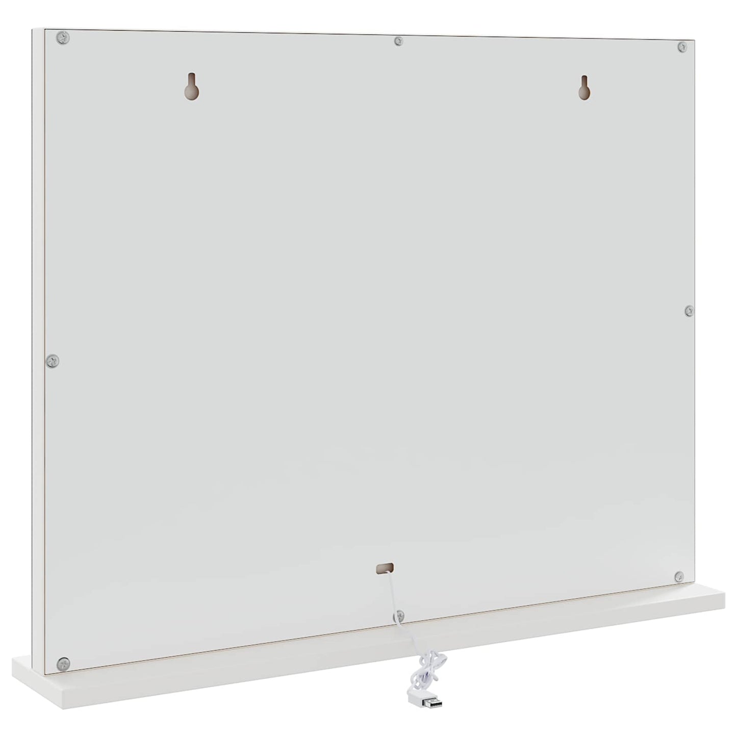 LED Vanity Mirror White 58 x 10 x 47 cm Glass and Steel