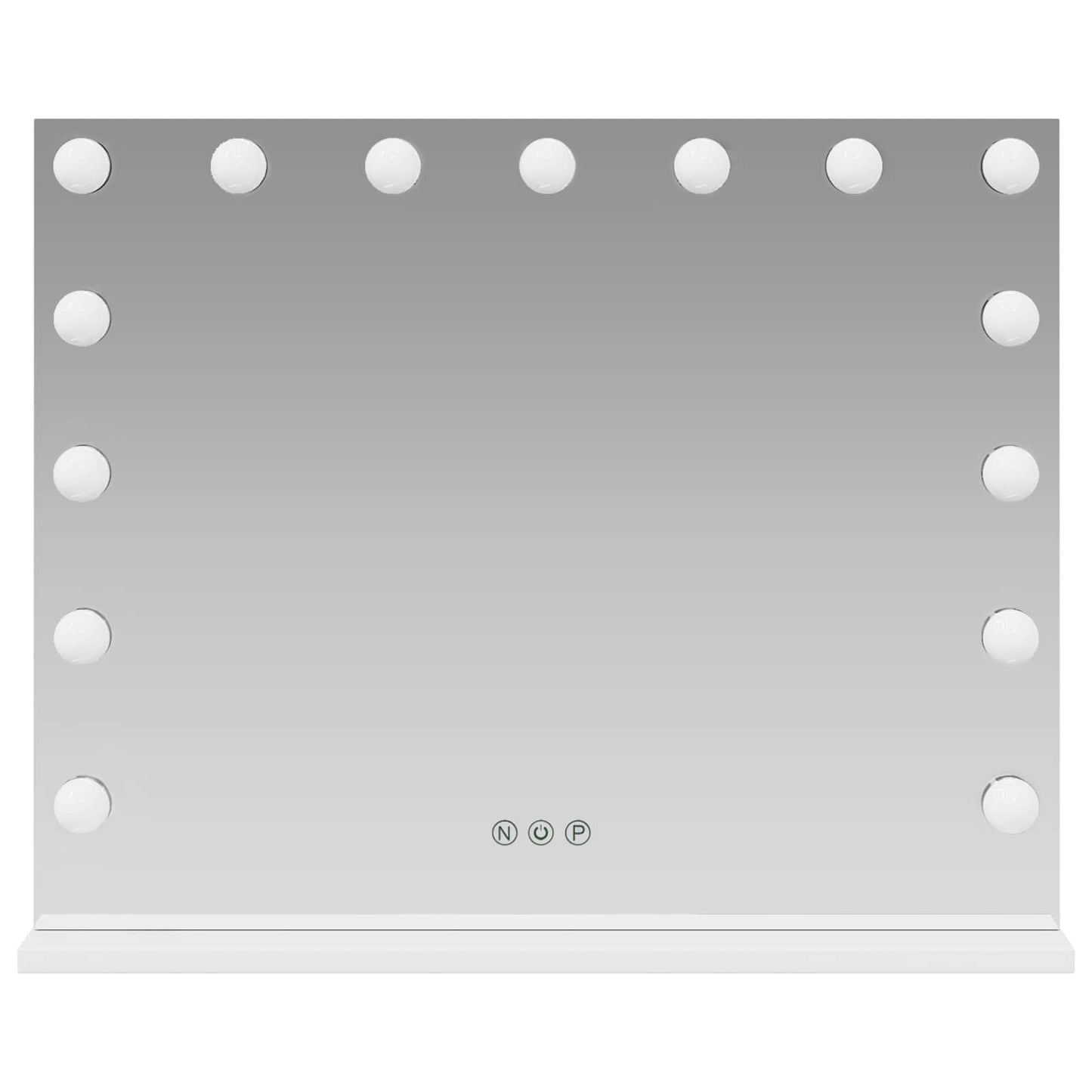 LED Vanity Mirror White 58 x 10 x 47 cm Glass and Steel