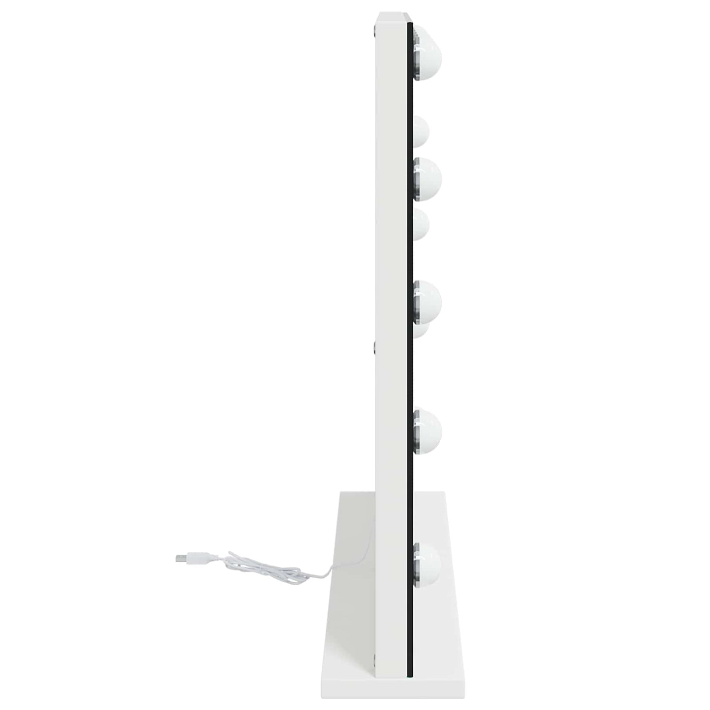 LED Vanity Mirror White 58 x 10 x 47 cm Glass and Steel