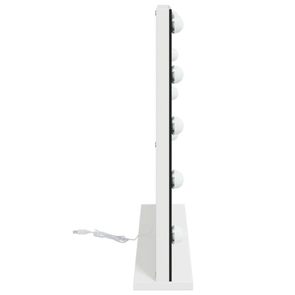 LED Vanity Mirror White 58 x 10 x 47 cm Glass and Steel