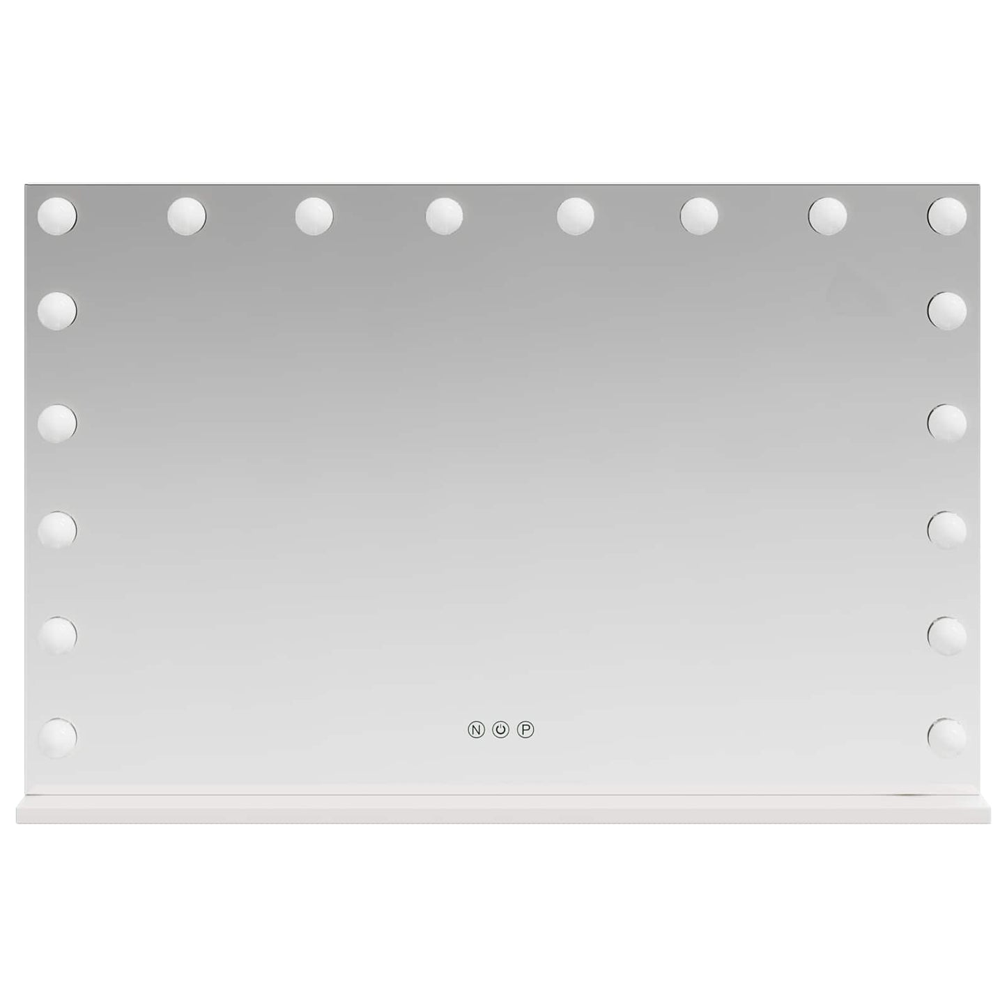 LED Vanity Mirror White 80 x 10 x 52.5 cm Glass and Steel