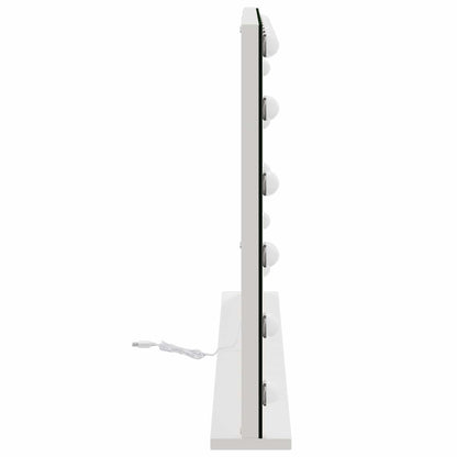 LED Vanity Mirror White 80 x 10 x 52.5 cm Glass and Steel