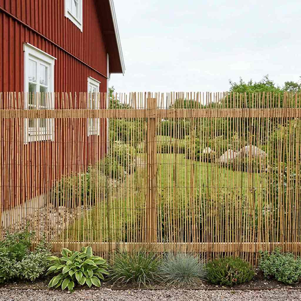 Garden Fence Carbonized 500 x 100 cm Reed