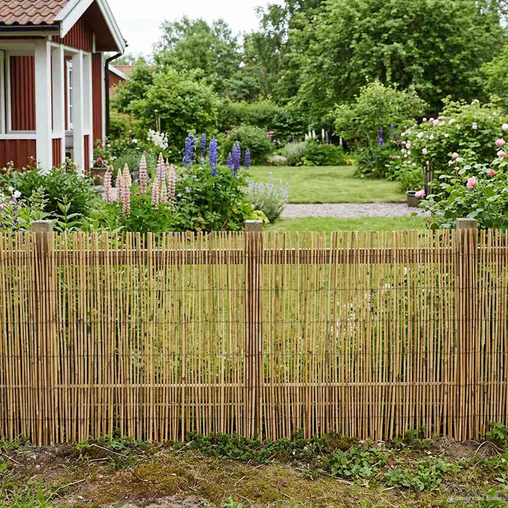 Garden Fence Carbonized 400 x 100 cm Reed