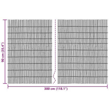 Garden Fence Carbonized 300 x 90 cm Reed