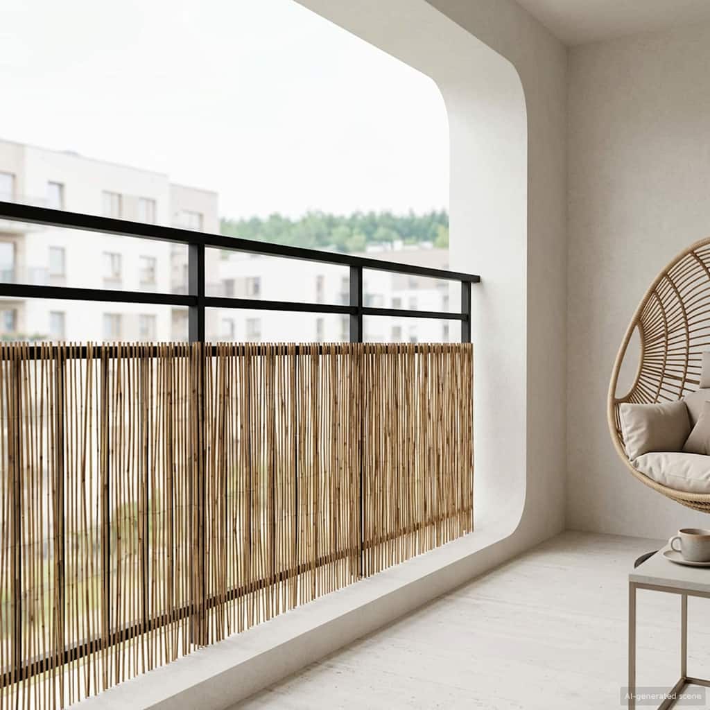 Garden Fence Carbonized 500 x 90 cm Reed