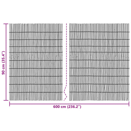 Garden Fence Carbonized 600 x 90 cm Reed